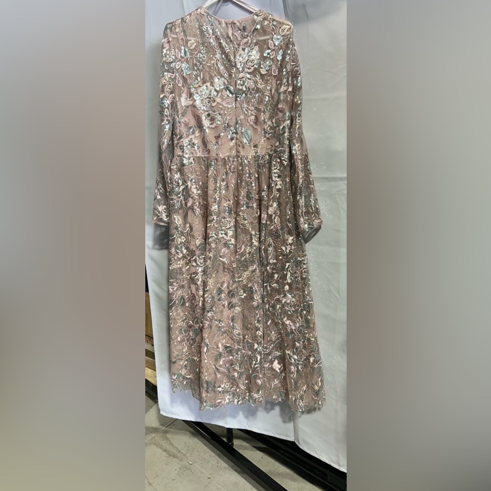 Mac Duggal 68633 NWT Long Sleeve MIDI Dress - Picture 2 of 3
